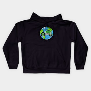 Farming Makes The World Go Round, Earth Day Tractor Kids Hoodie